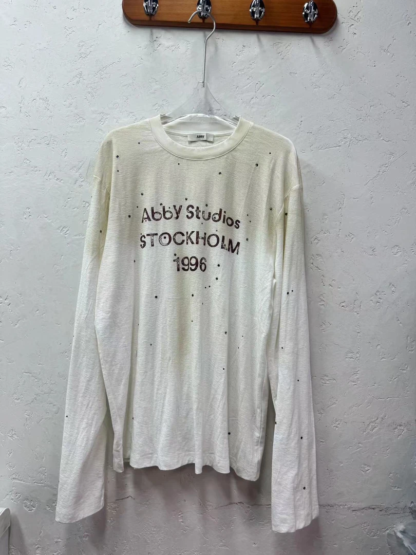 深圳南油出品TTONE圆领烫钻做旧渐变字母防晒薄