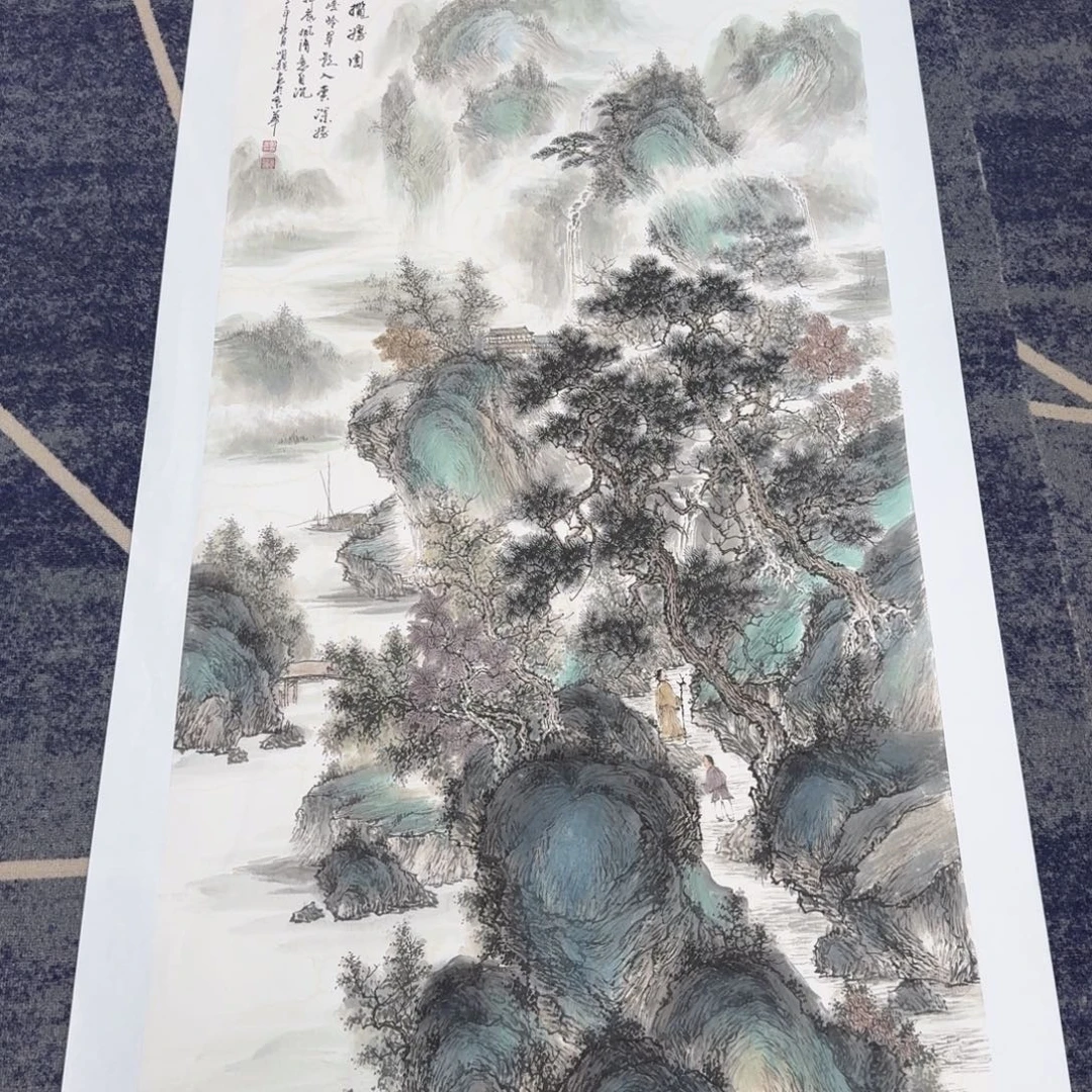 国画国画作品山水花鸟