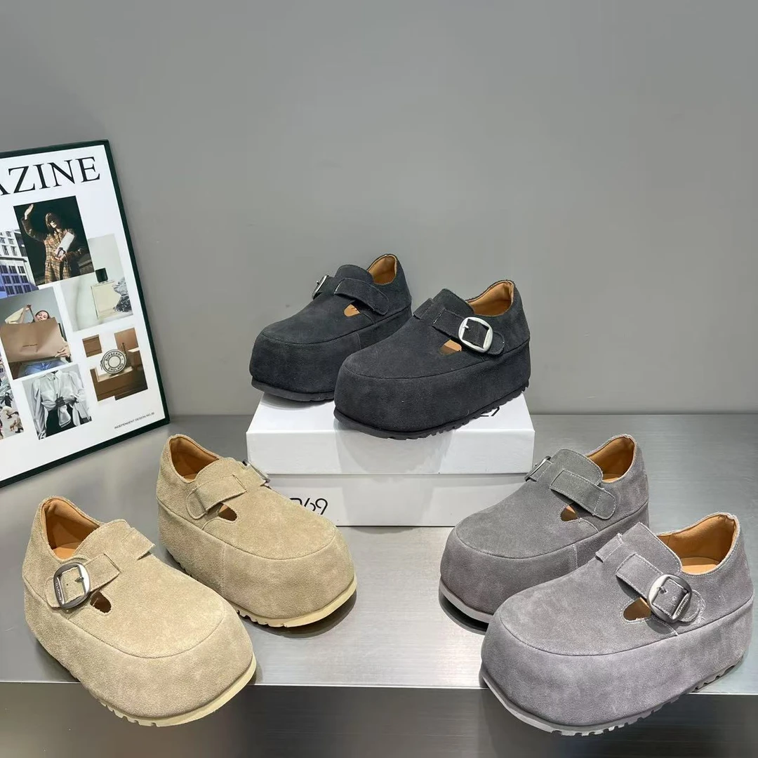 2025春夏勃肯鞋单鞋卡皮巴拉复古女鞋百搭潮鞋低帮休闲鞋磨砂皮鞋