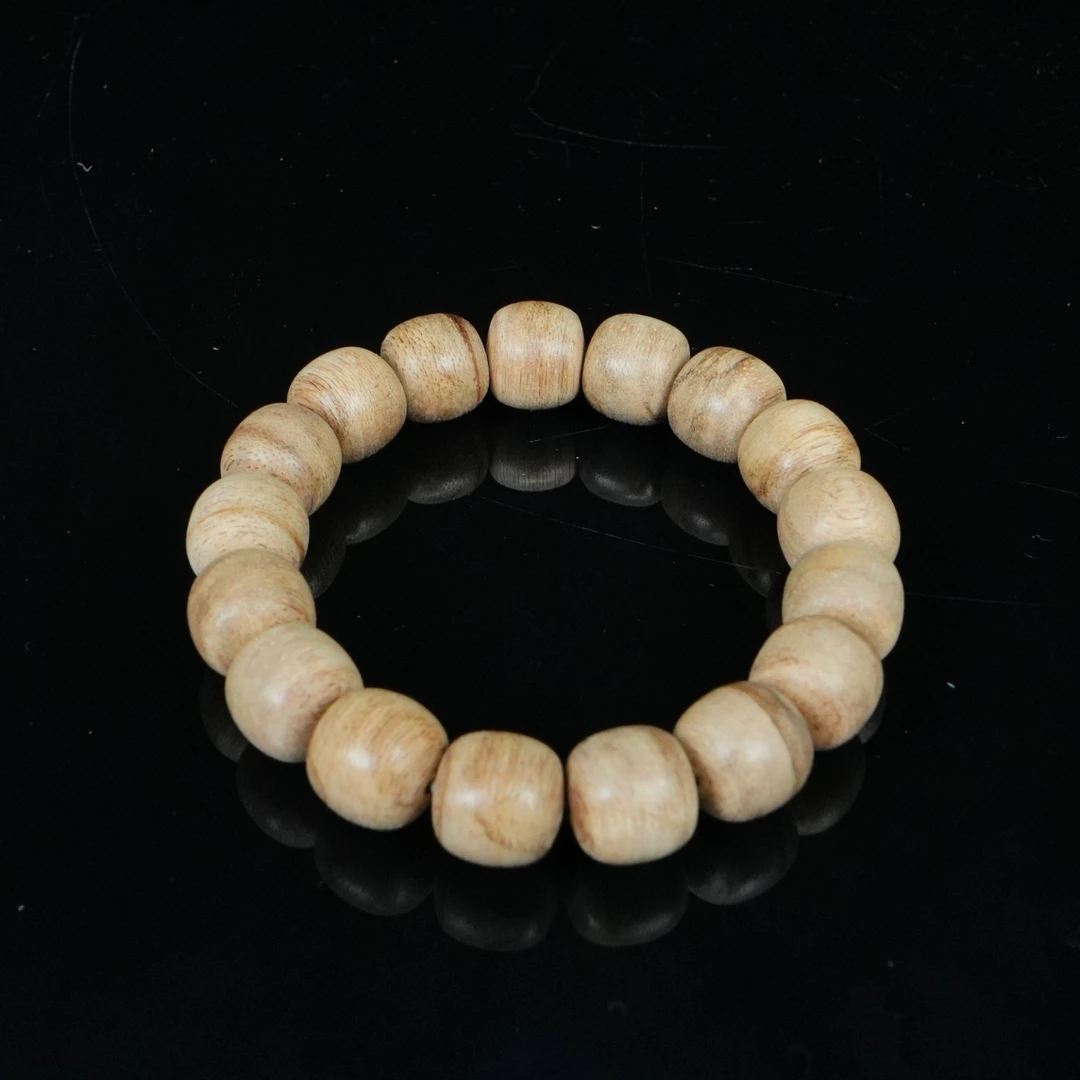 A5363 达拉干沉香高山老料虎斑纹鼓珠手串 1.2x1.3cm 11.22g