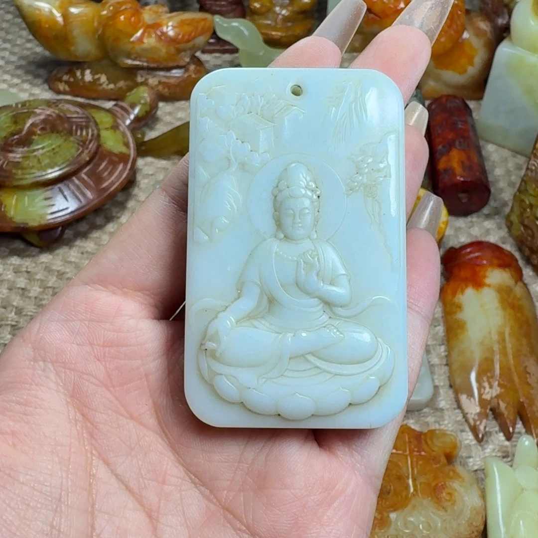吊坠白玉菩提挂件