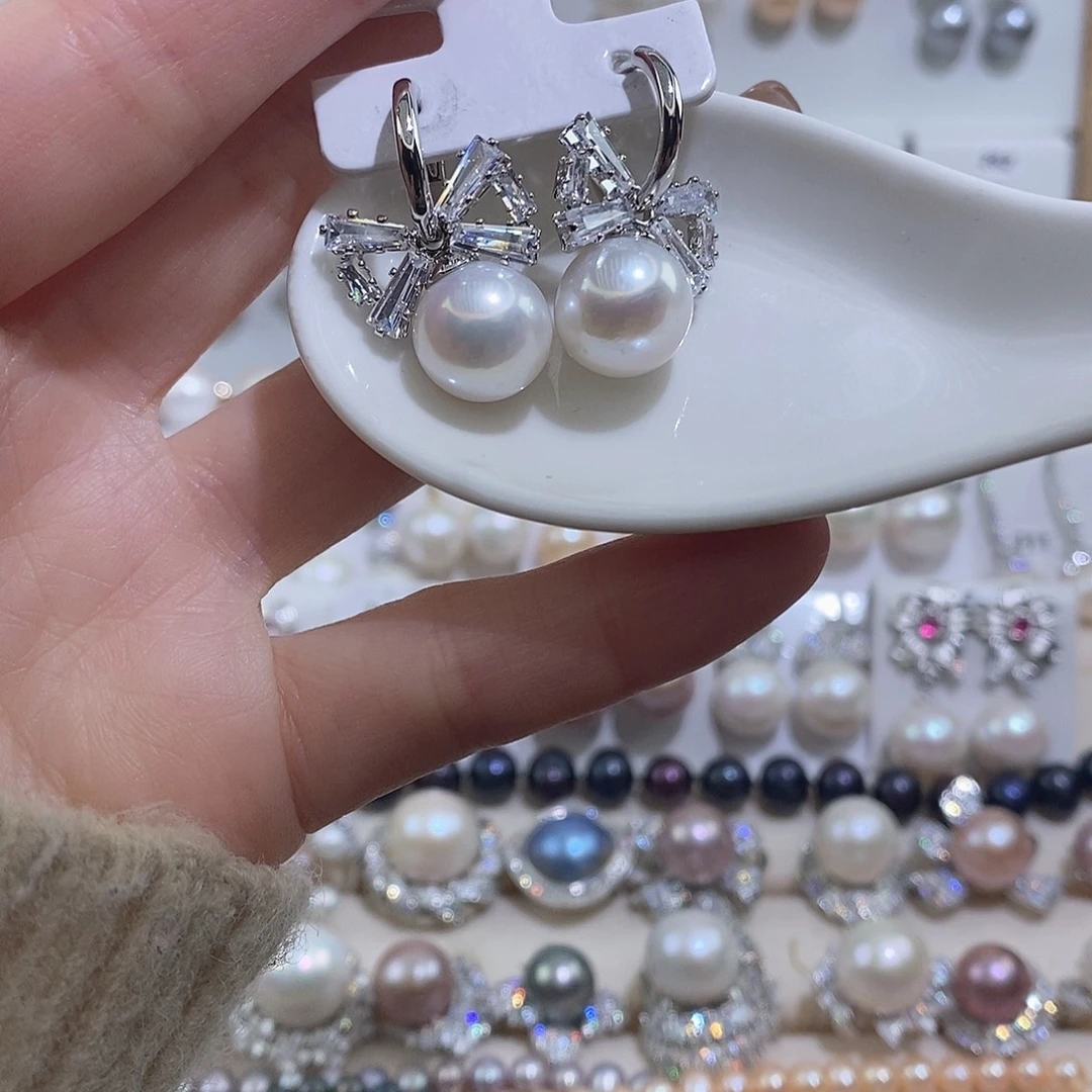 淡水珍珠未镶嵌耳饰w11.7