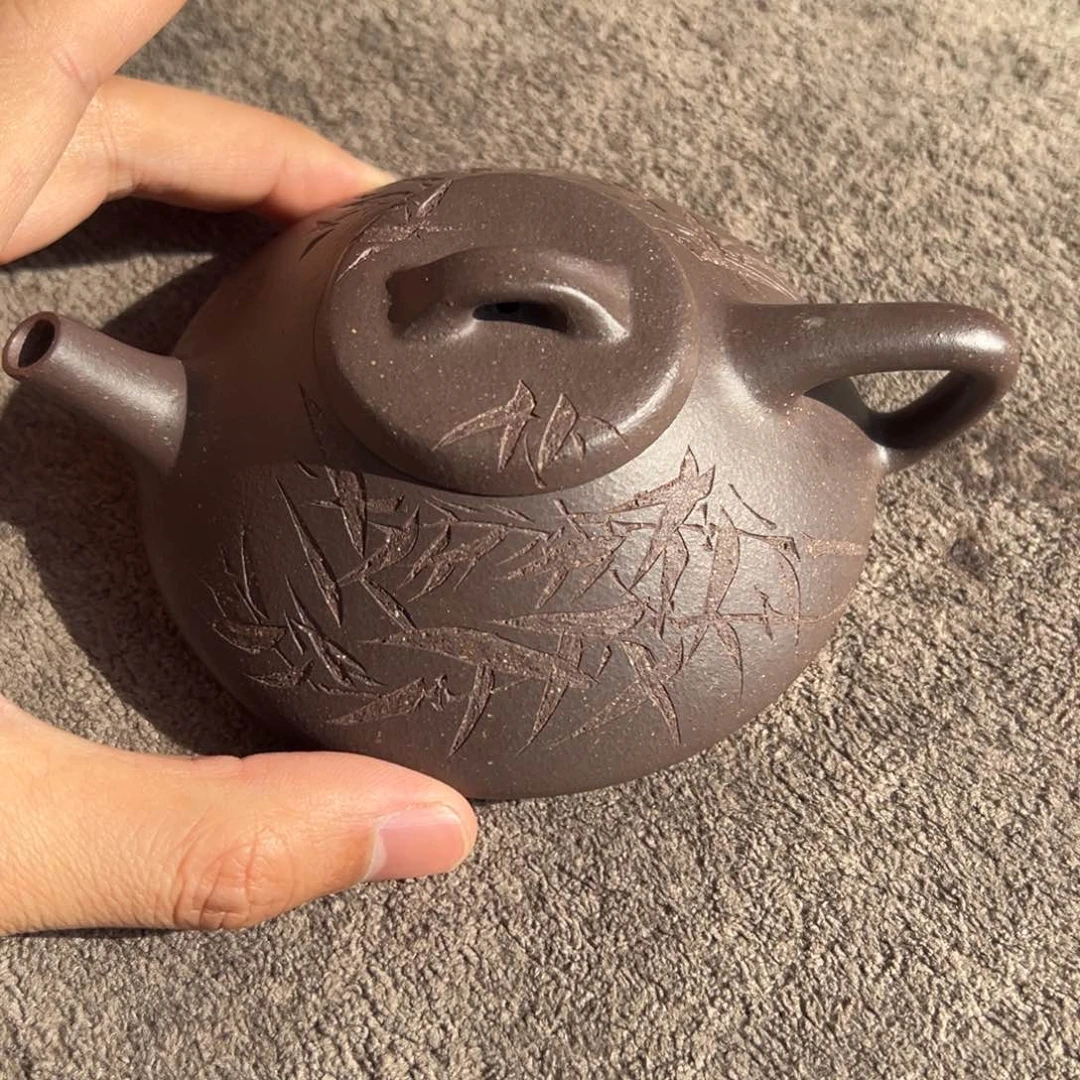 紫泥茶壶吓天青合瓢