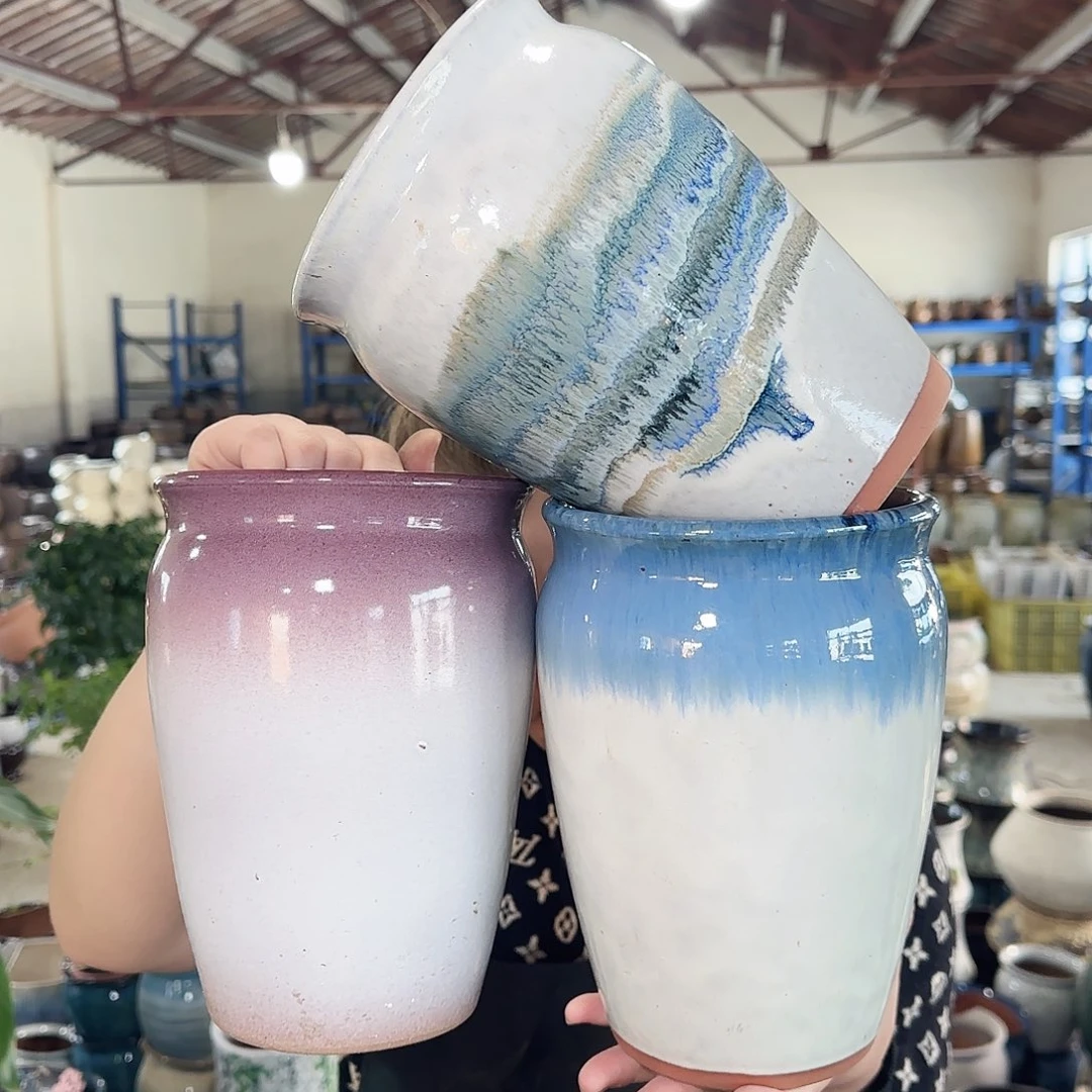 紫砂花盆高20口15