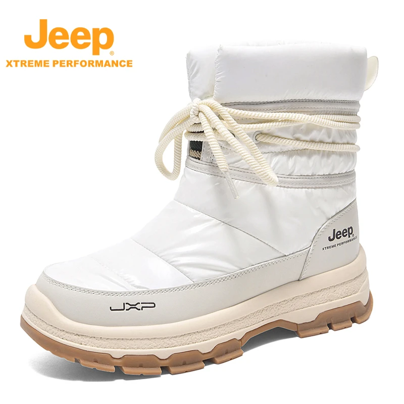 JEEP/吉普雪地靴男士户外防水加绒加厚保暖高帮冬季休闲防寒靴