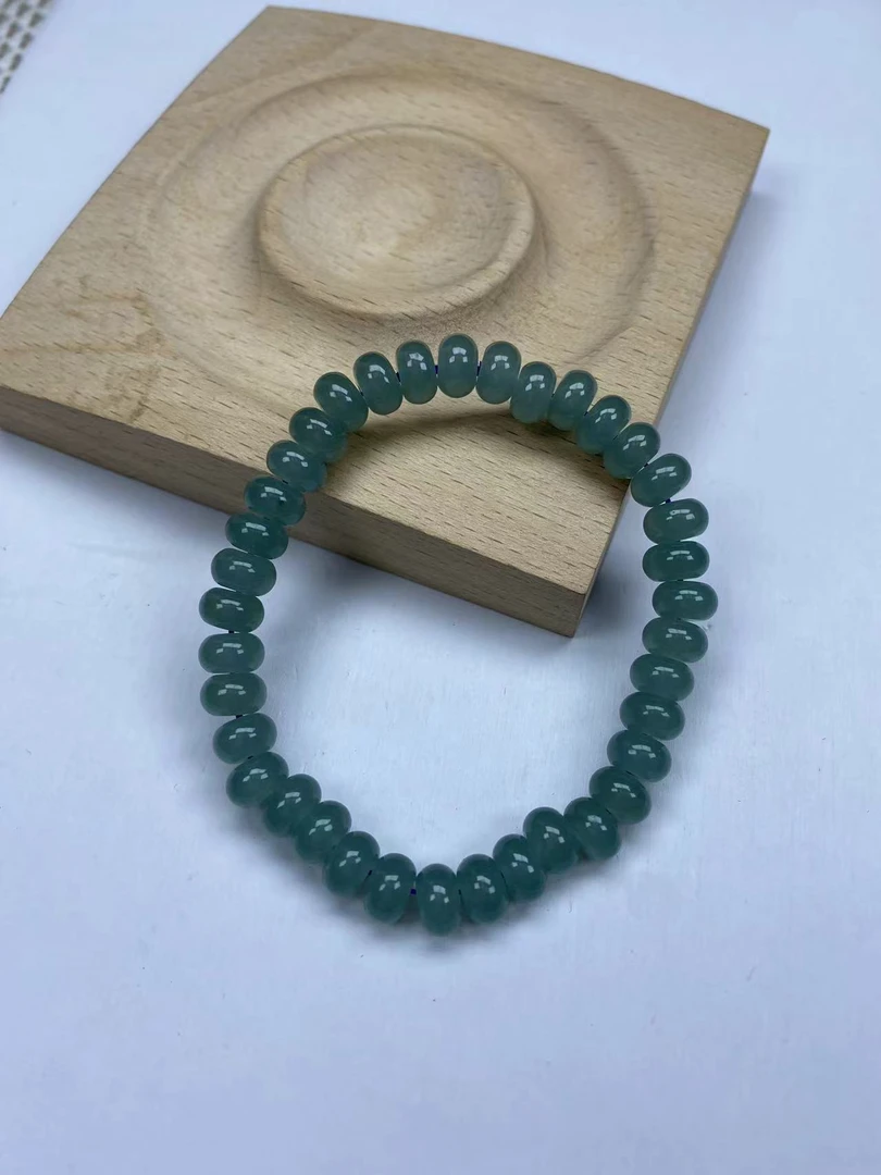 F360湖水蓝8mm算盘手串经典精品时尚气质百搭情侣多样性发一