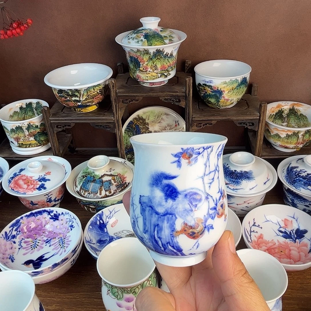 忠意堂釉下彩猫咪