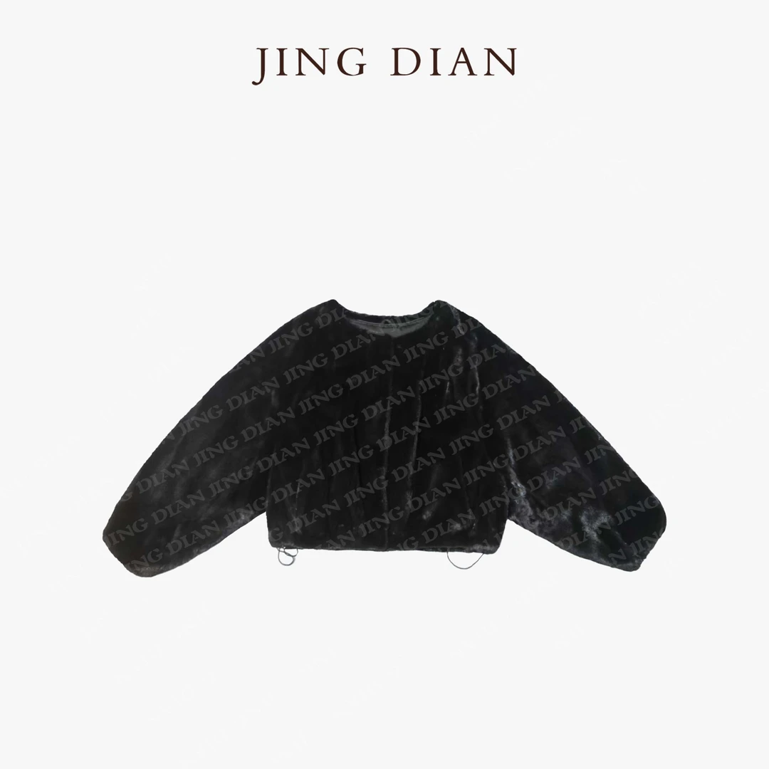 【JING DIAN】高定款黑色宝嘉美进口水貂皮草