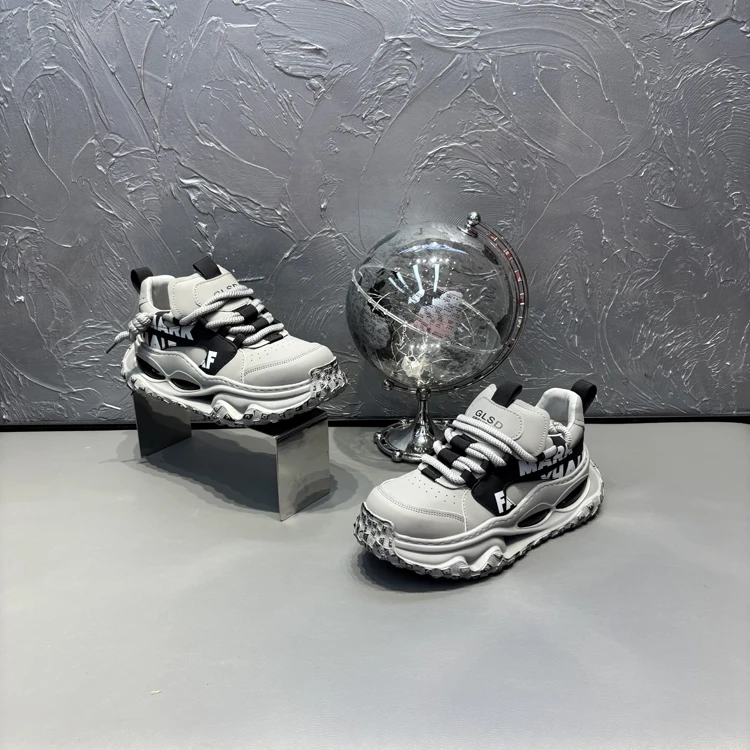 秋季新款男鞋5065轻奢小众舒适百搭运动休闲鞋时尚厚底拼接老爹鞋