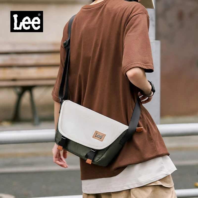 Lee斜挎包男士通勤轻便韩版新款单肩包街头潮流女学生休闲ins风潮
