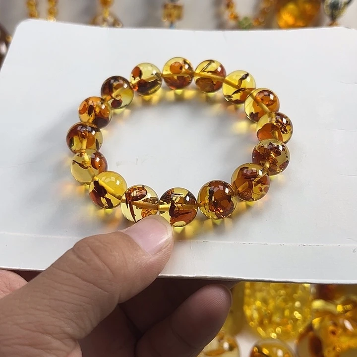 琥珀（花珀）项圈未镶嵌