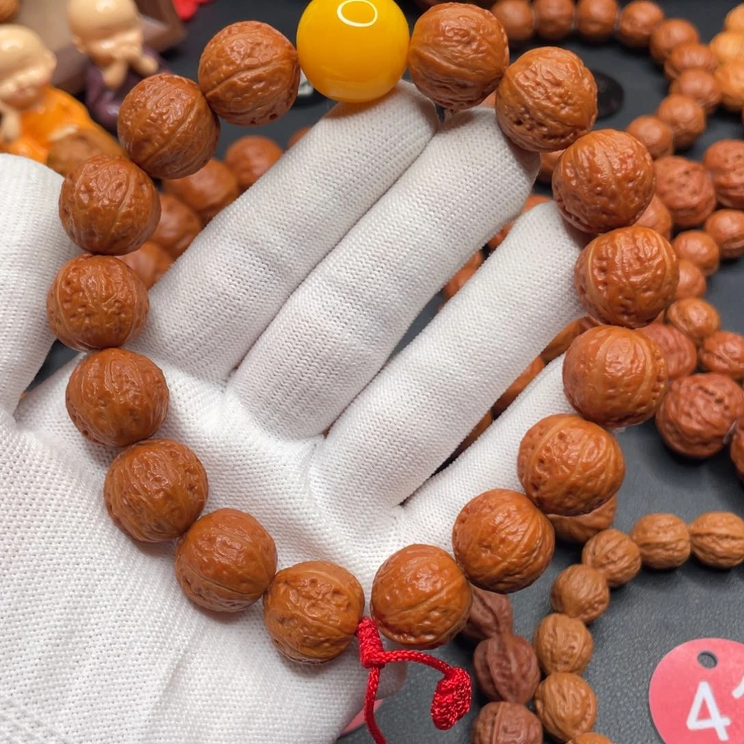 文玩核桃手串野生核桃蚂蚁纹秋子手持