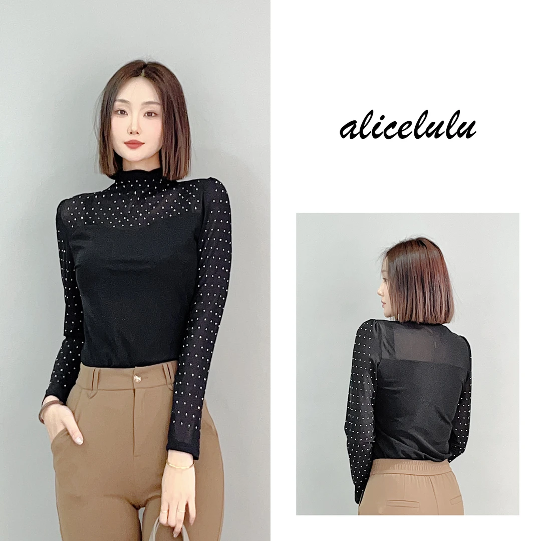 4 ALICE “满天星”打底衫 璀璨烫钻 优雅百搭 S2141976T