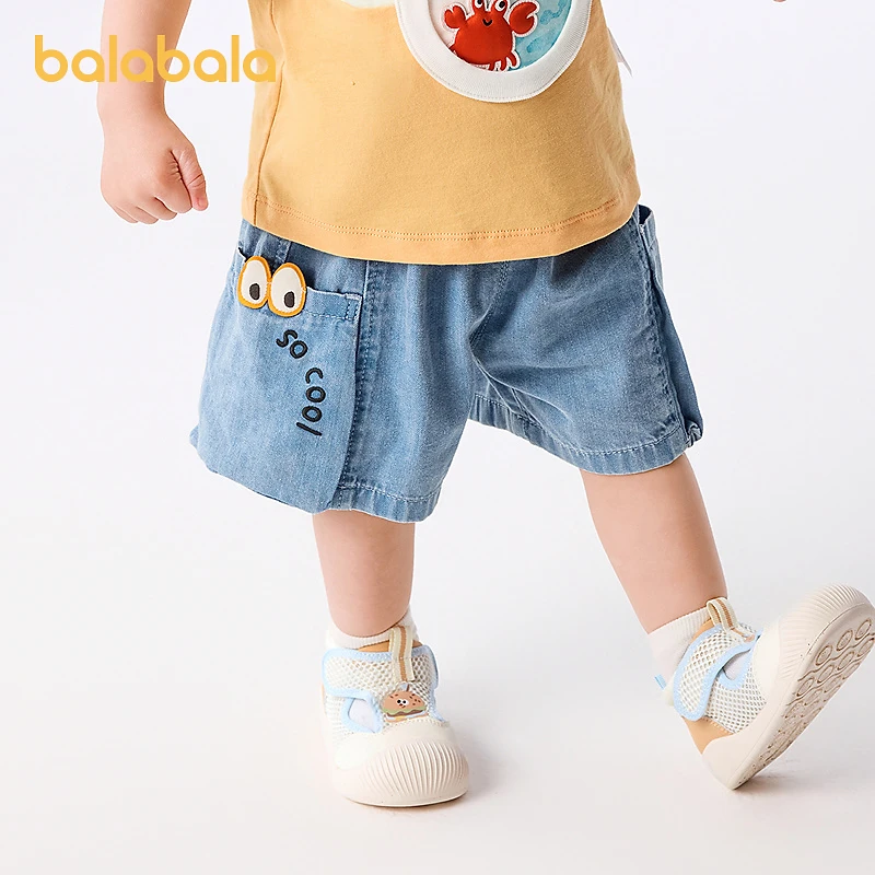 巴拉巴拉婴儿裤子宝宝工装风短裤2025新款夏装薄款男女童时髦可爱