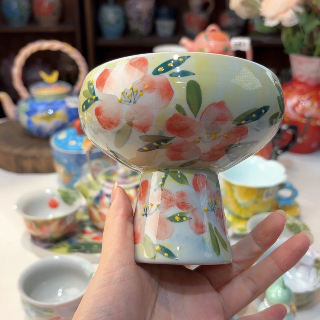 景德镇手绘高温釉下彩陶瓷茶具