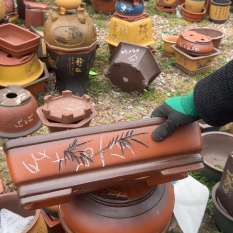 红陶紫砂花盆盆景盆栽