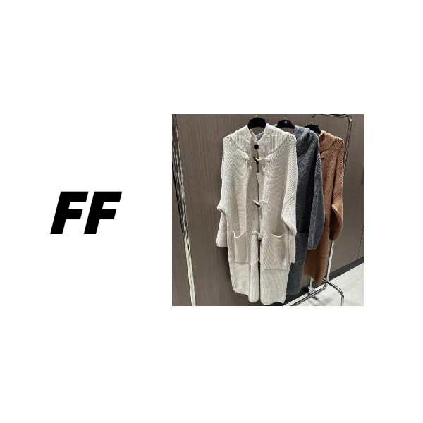 【B5A682】冬季韩版牛角扣针织开衫连帽中长款毛衣外套