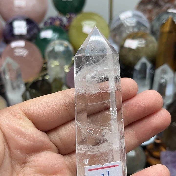 未镶嵌珠宝半成品水晶92克白水晶柱