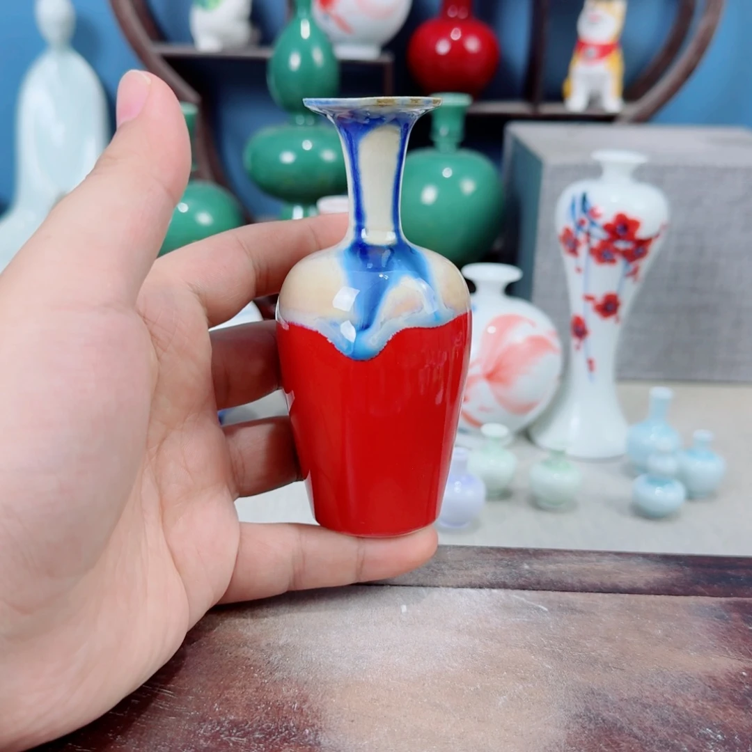 陶瓷手工小花器摆件