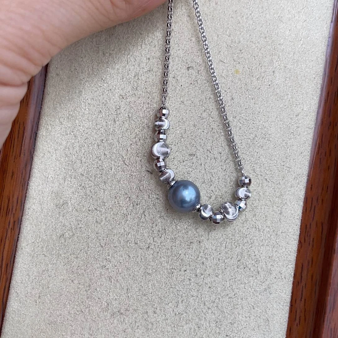 海水珍珠手镯银S925镶嵌