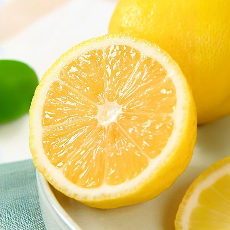 四川安岳黄柠檬花袋商超品质5/8/12枚单果80-100g四川安岳柠檬