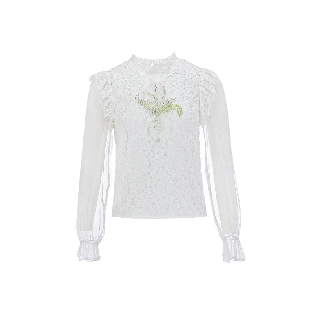 【宠粉专属】【白昼泛绿】新款钉珠上衣MEAF11D30520