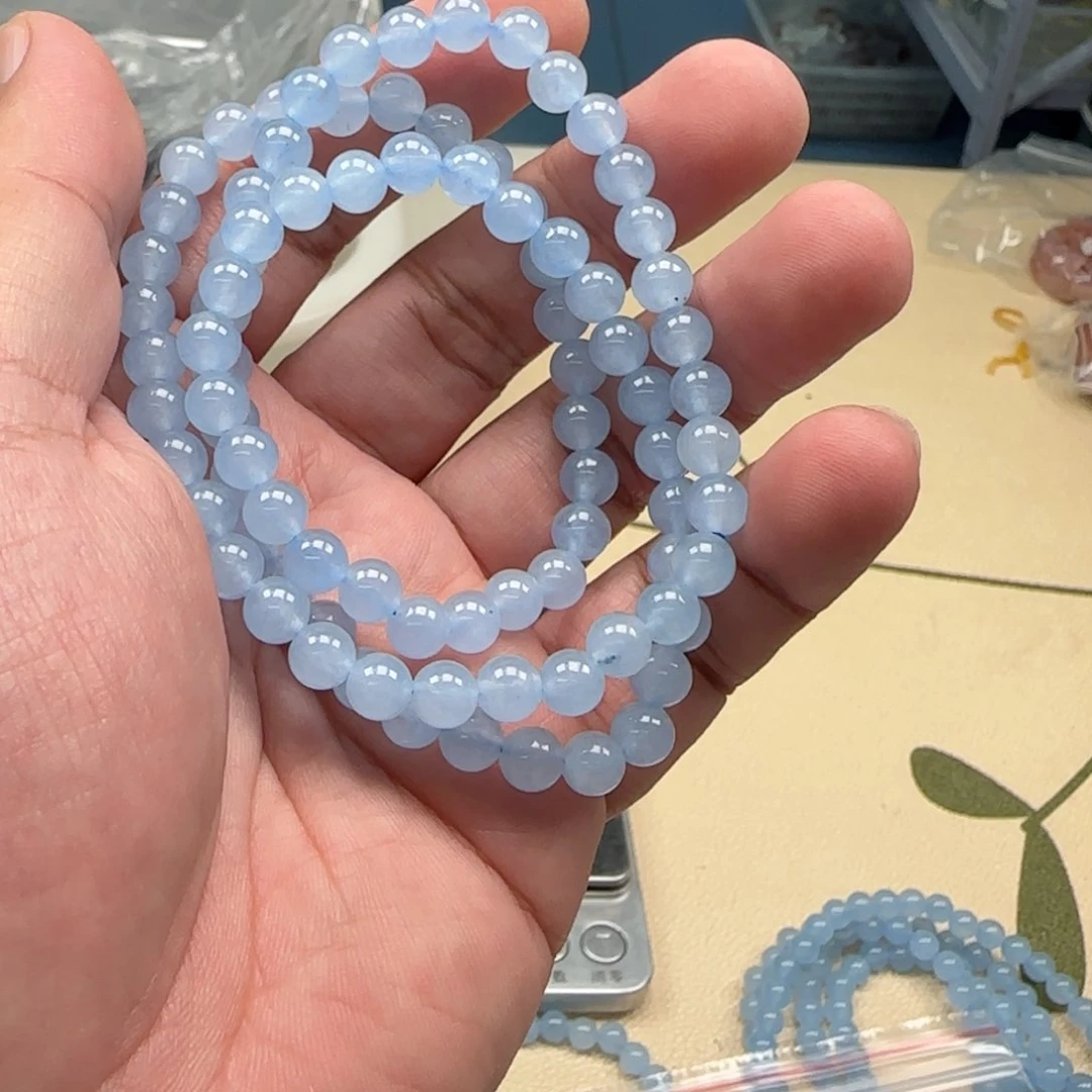 水晶手链未镶嵌蓝色6782