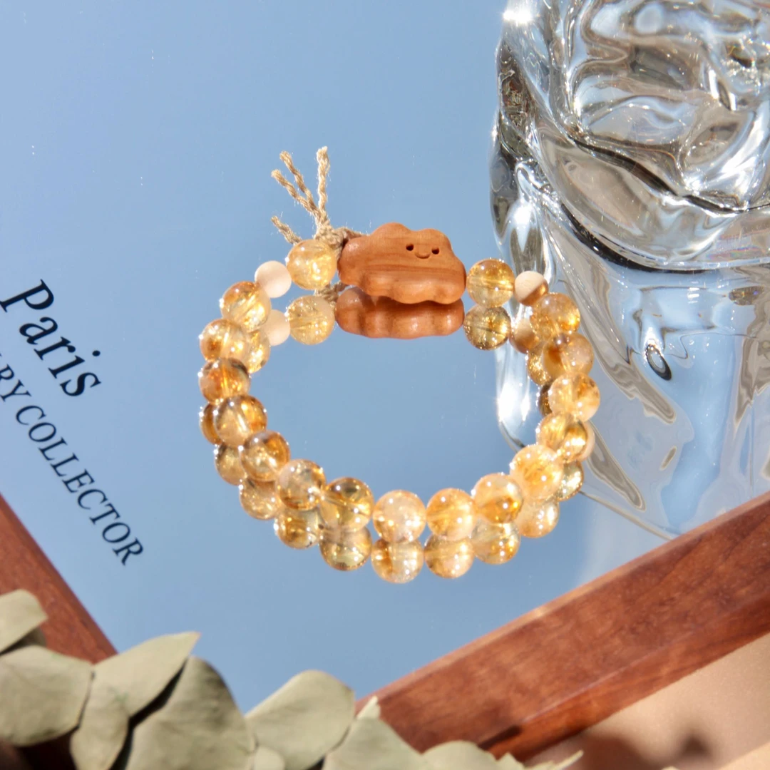 【云朵黄塔晶】天然黄水晶手串少女手链原创可爱 多样性发其一s1017