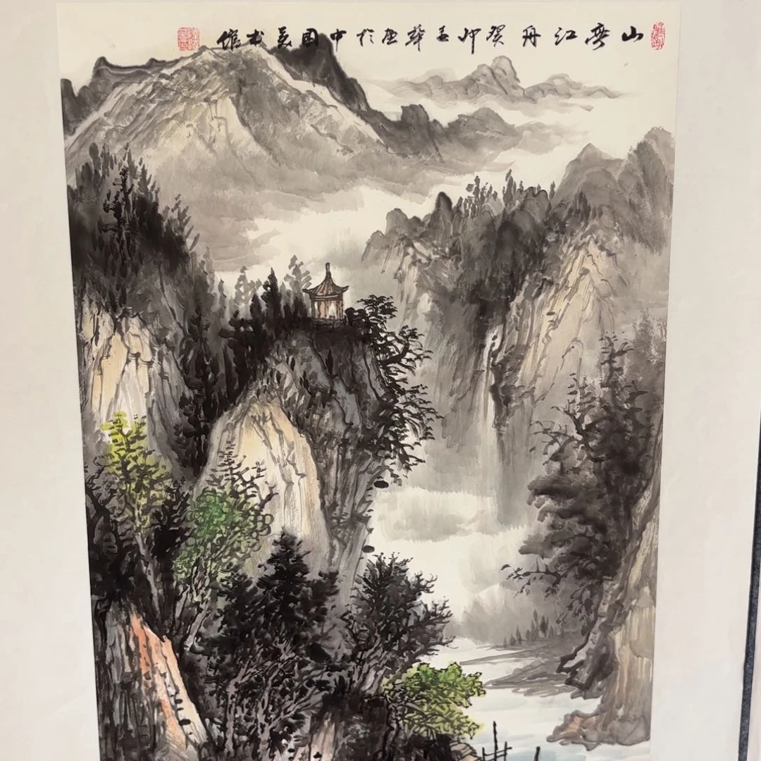 国画陆远华画家山水花鸟作品手绘精品