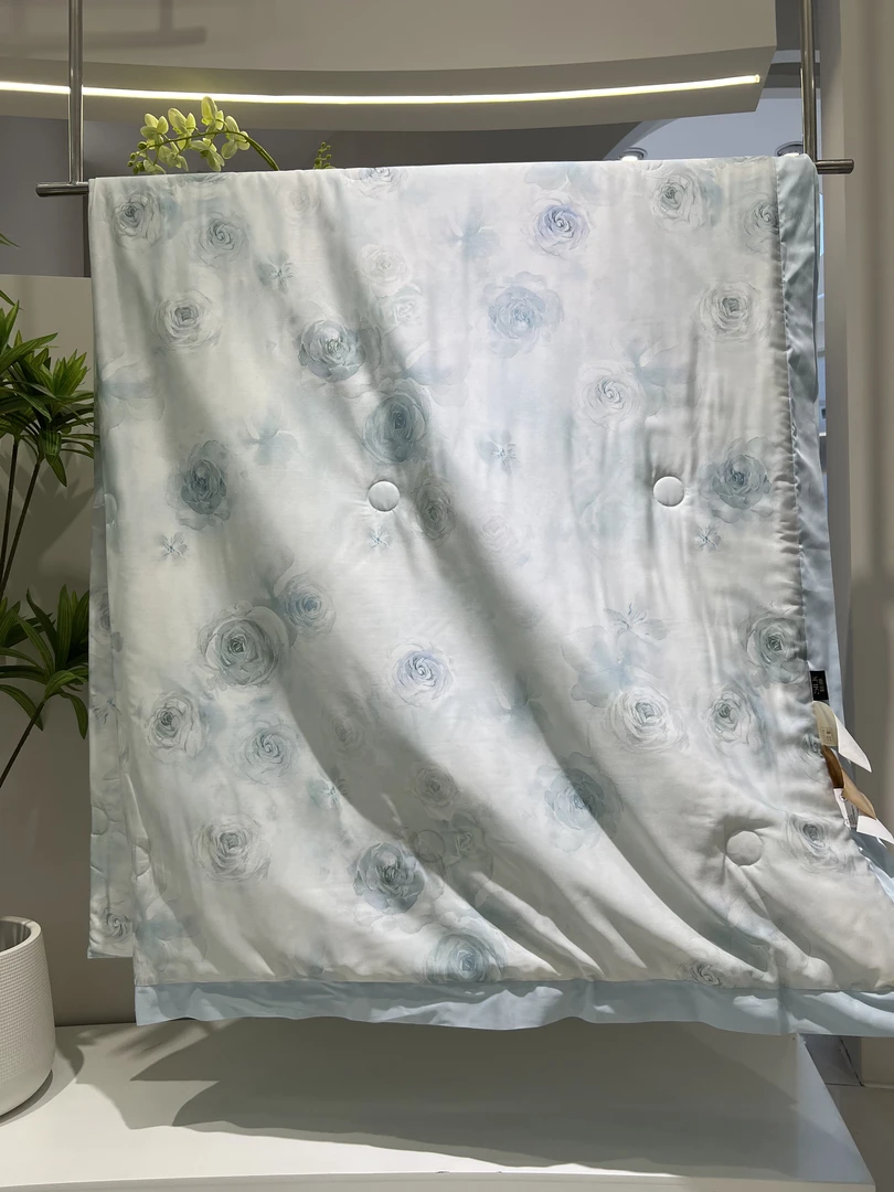 英子家-Y夏凉被【印象玫瑰】透气吸汗双层印花 双面 空调被