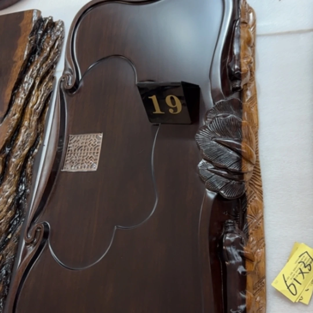 【闪购商品】非洲莫桑比克黑檀木茶盘72-40