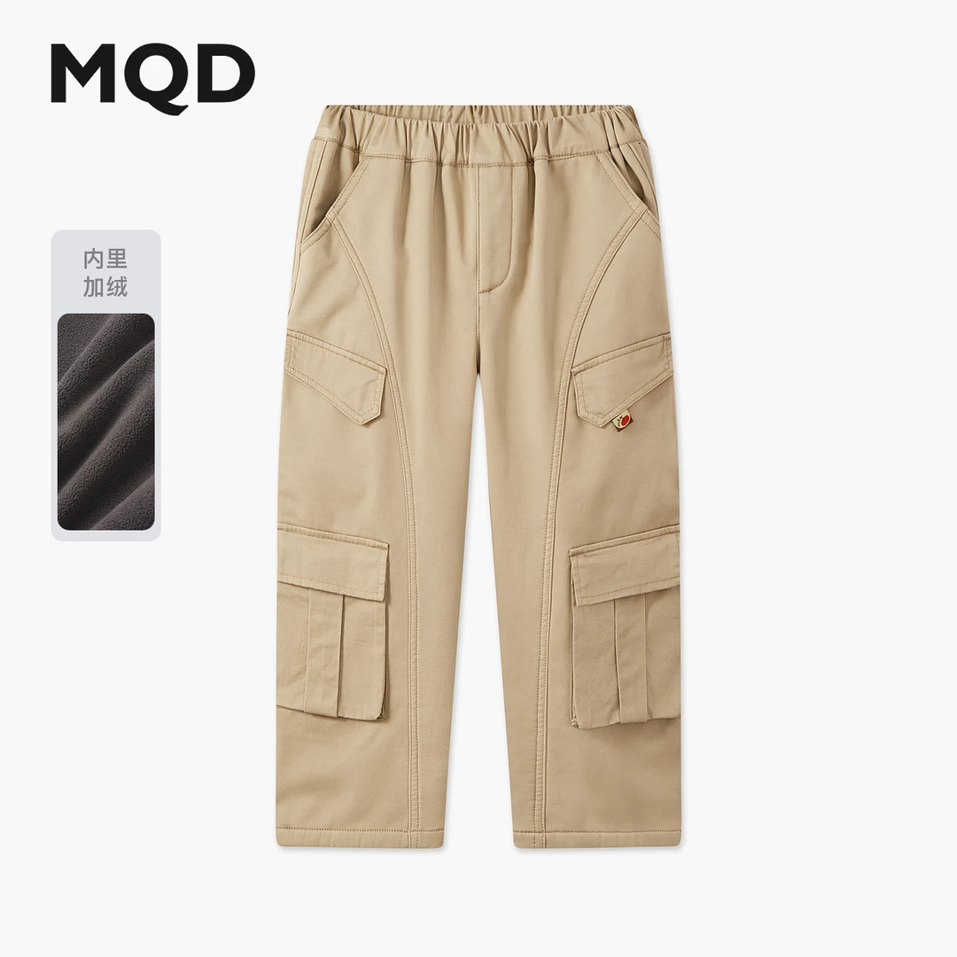【伞兵裤】MQD男童25冬新款工装裤多口袋户外牛仔休闲裤9654W1523