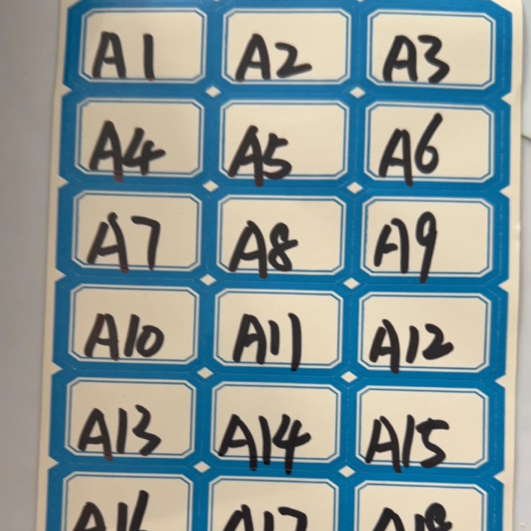 8新  二手数码3C配件手写标签A1到A24