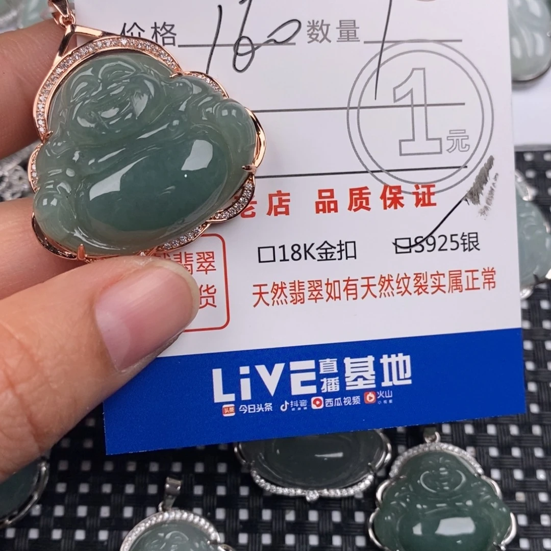 娴***致翡翠银S925镶嵌颈饰