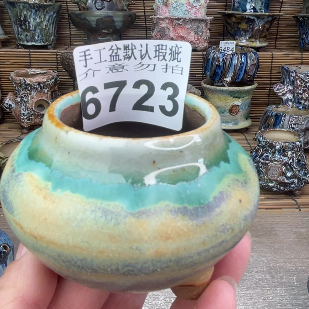 手工花盆默认瑕疵完美者勿拍