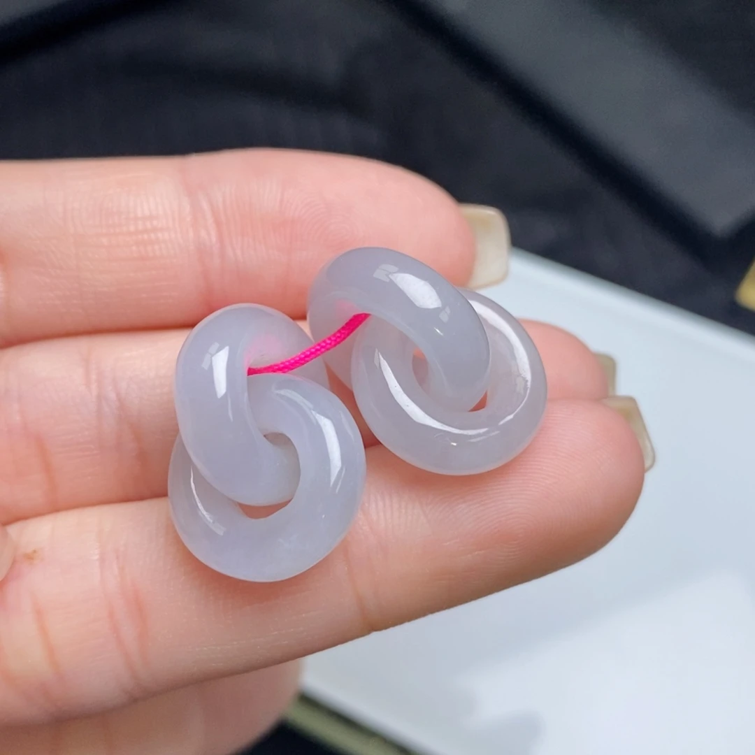 翡翠未镶嵌耳饰双环