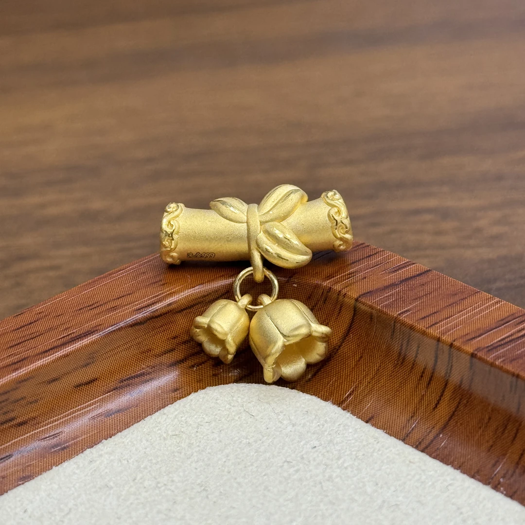 水贝黄金足金999竹节铃兰花DP2071