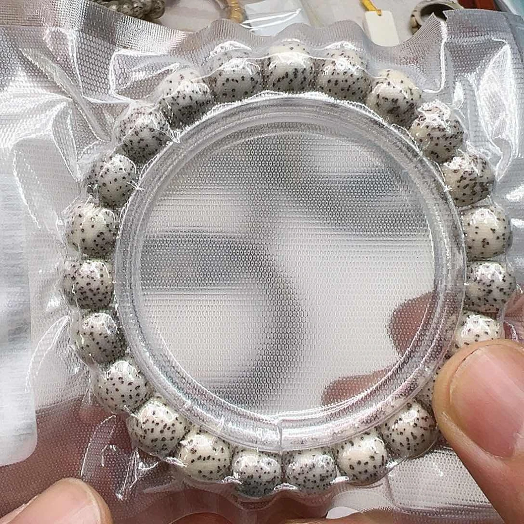 星月菩提手串17灭火月留白糯冰石玉星月菩提单圈10