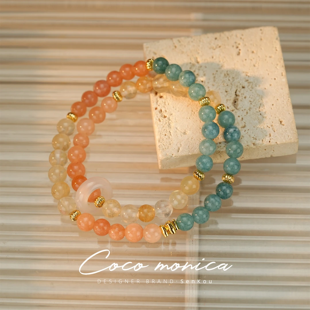 【小霞珠宝】水晶手链时尚法式简约双层手串仙女优雅WE123