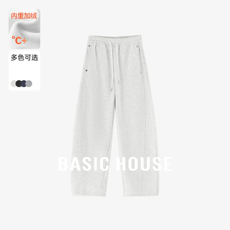 Basic House/百家好欧若智性风直筒休闲宽松女长裤-B06245C1652