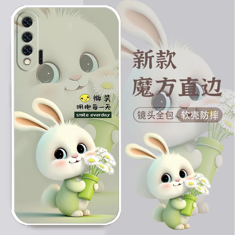 华为Nova6 5G手机壳WLZ-AN00硅胶防摔软壳卡通兔全包边潮男网红女
