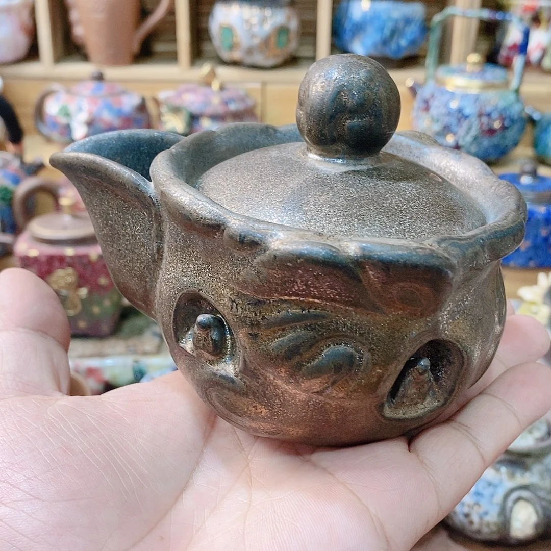 粗陶志野柴烧茶具