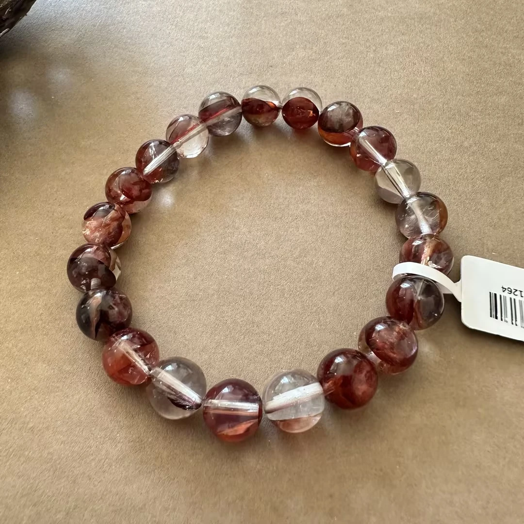 非金属仿水晶手链 火烧云珠珠手串