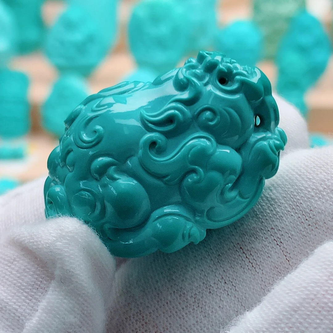 绿松石未镶嵌貔貅
