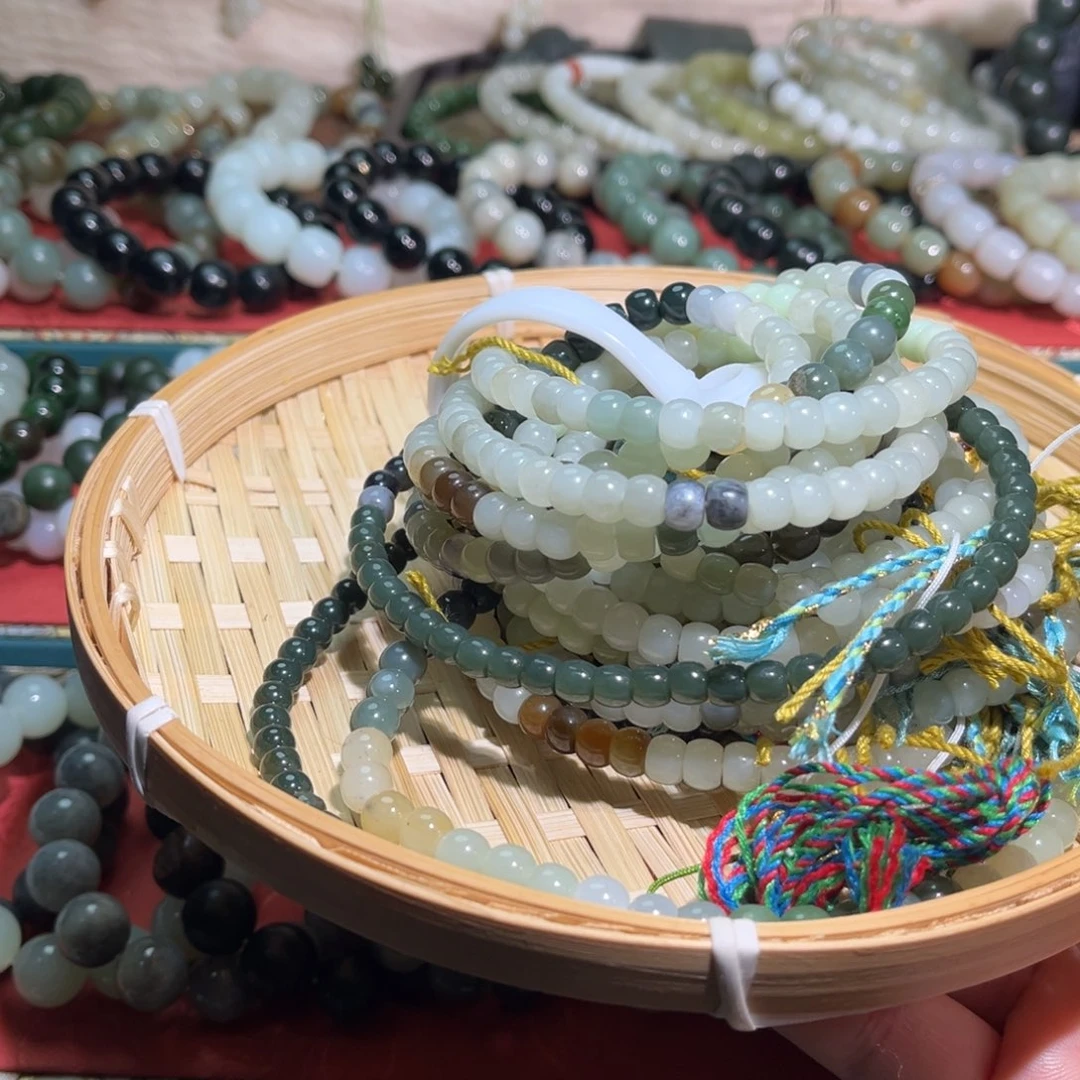 和田玉未镶嵌手链多样性拍一发一