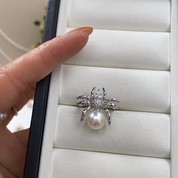 海水珍珠银S925镶嵌戒指