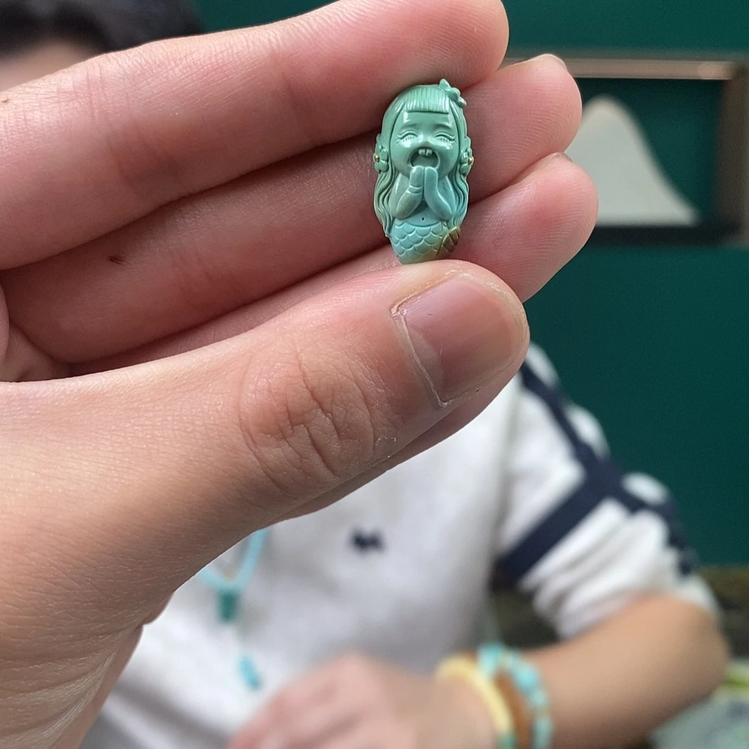 绿松石18K金镶嵌珠宝奇石