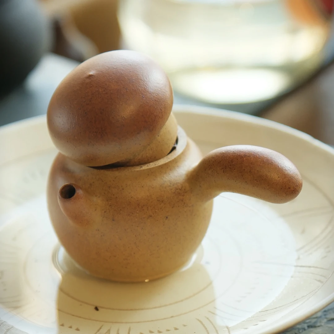 「真趣」 原创段泥柴烧80cc侧把紫砂茶壶可爱童真