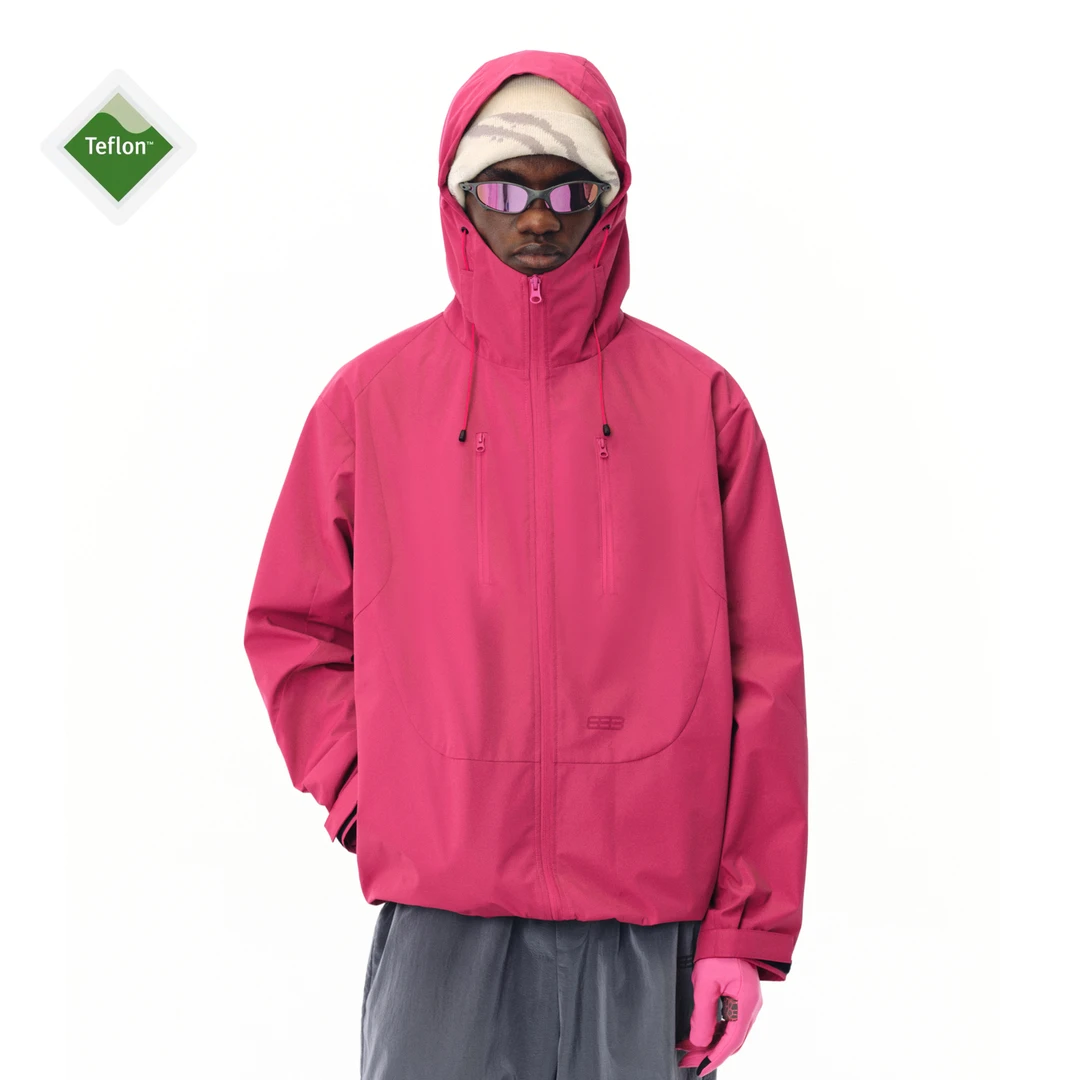 【三防】FPA双拉连帽立体结构冲锋衣户外运动柔和机能情侣夹克外套