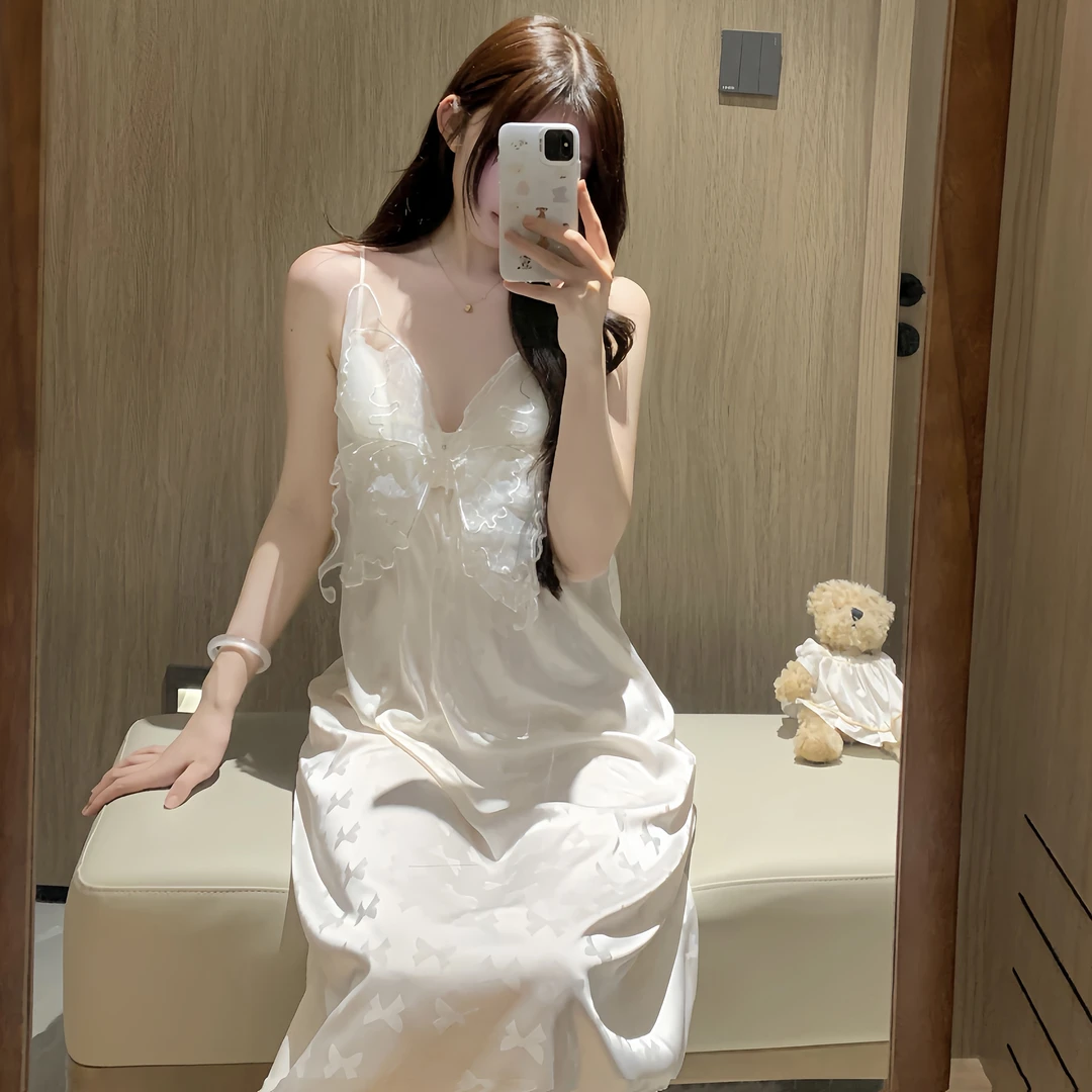 性感冰丝缎面睡衣吊带睡裙睡衣女款爆款2025新款夏季夏天家居服